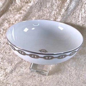 Hermes Paris Bowl 20 cm Chaine D'Ancre Platinum Porcelain Tableware - Picture 1 of 16