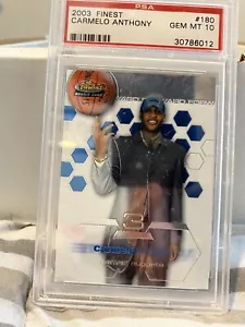 2003 Finest Carmelo Anthony PSA 10 GEMME NUOVO DI ZECCA #180 - Foto 1 di 3