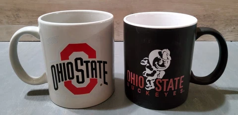 Ohio State Buckeyes Coffee Mugs Tea Cups Lot 2 Ceramic Brutus University Cover