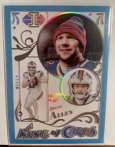 Josh Allen 2021 Panini Illusions King of Cards Light Blue /299 #KC-8 Parallel 