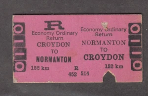Billete de tren Queensland.Economía.Croydon a Normanton y regreso.1977 - Imagen 1 de 2