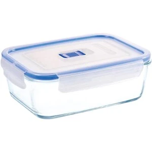 Dajar Pure Box Storage Container Rectangular 1220ml Luminarc Glass, Clear/Blue - Picture 1 of 1