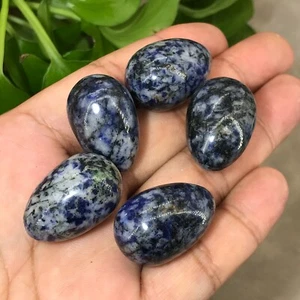 5 piezas Piedra Azul Natural Cuarzo Huevo Cuarzo Cristal Calavera Reiki Gema Curativa - Imagen 1 de 12