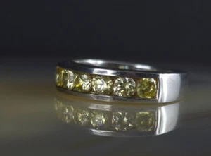 Ring Silber 925 Zirkonia gelb 19,0 mm - attraktiv & wunderbar funkelnd silver  - Bild 1 von 14