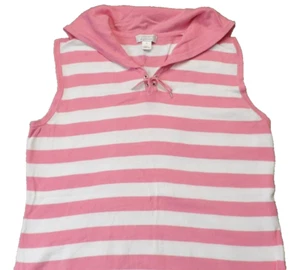 VTG Christopher & Banks Pink Stripe Tank Top Sleeveless Womens Size XL Sailor - Picture 1 of 11
