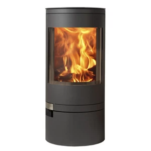 Kaminofen Vigo von Panadero Holzkamin rund schwarz schnelle Wärme modern 7,4 kW - Bild 1 von 6