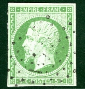 FRANCE Classic Scott.13b 5c Pale Green NAPOLEON Used Cat $115 {samwells}SGREEN36 - Picture 1 of 6