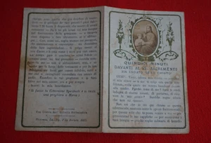 Santino Quindici minuti davanti al SS. Sacramento 1881 Bertola Piacenza - Picture 1 of 2