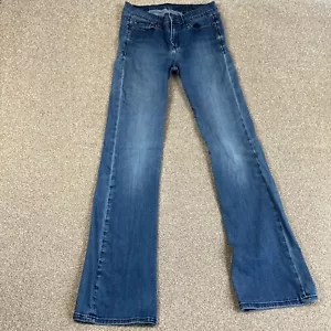 Calvin Klein Jeans Womens Size 8 29x32 Blue Denim Boot Cut Stretch Fit Long Leg - Picture 1 of 9