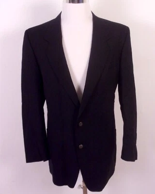 复古 EUC Conte Di Roma 木炭羊毛法兰绒西装外套 意大利 44 L — 第 1/4 张图片