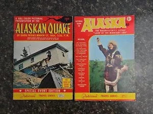 1960s Plastichrome Pictorial Book Lot Alaskan Quake Disaster & Alaska Guide - Picture 1 of 13