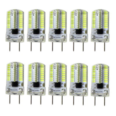 10pcs G8 LED Light Bulb 64 3014SMD 120V 2.6W White Cabinet Lighting Lamp #H - Image 1 of 4