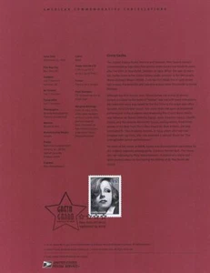 #0523 37c Greta Garbo - Movie Star #3943 Souvenir Page - Picture 1 of 1
