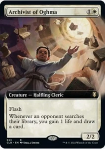 Archivist of Oghma Extended Art MTG Commander Legends: Battle (MAGIC CARD) - Picture 1 of 1