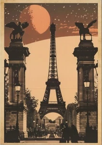 Statues Entrance Eiffel Tower Paris France New Tienpo 2024 4 x6 Postcard 10323.3 - Picture 1 of 7