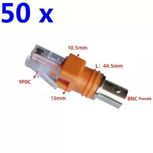 50x BNC Female to RJ45 Male Coaxial Barrel Coupler Adapter RJ45 to RF Connector - Picture 1 of 5