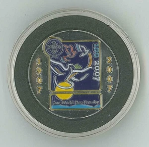 100 Yrs of World Scouting- 1 World 1 Promise OFFICIAL SCOUTS CENTENARY MEDALLION - Picture 1 of 2