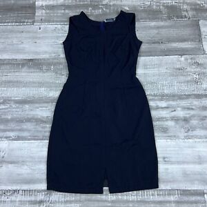 Giorgio Armani Dress Womens 6 Dark Navy Blue Sleeveless  Made in Italian