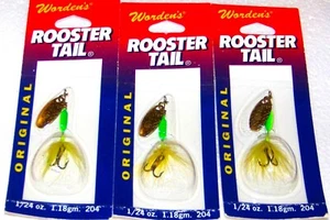 3 Yakima Bait, Worden's Rooster Tail In-Line Spinners, LICH, 1/24 oz Lure - Picture 1 of 1