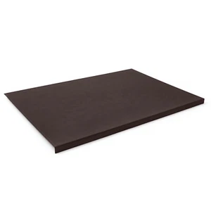 Gewinkelte Schreibtischunterlage Leder Dunkel Braun - Handwerkliche Nähte - Bild 1 von 5