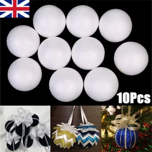 10pcs Round White 5/6cm Foam Ball Modelling Sphere Supplies - Picture 1 of 9