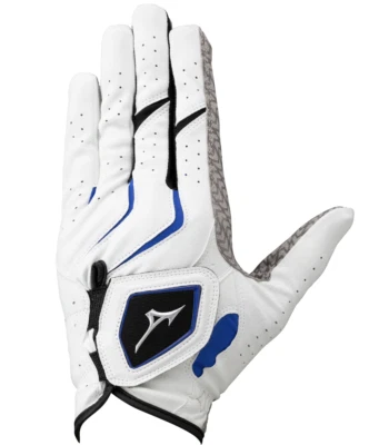 Luva de golfe Mizuno JAPÃO aderência dupla para mão esquerda 5MJML401 branca azul 2024 nova - Imagem 1 de 4
