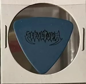 Vintage Sepultura Paulo Pinto Jr. echte Bühne gebraucht Tour Gitarren-Plektrum Thrash Metal - Bild 1 von 2