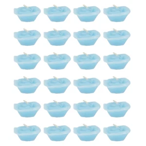 Mega Kerzen - Unduftlose 1,5 Zoll schwimmende Blumenkerzen - hellblau, 24er Set - Bild 1 von 4