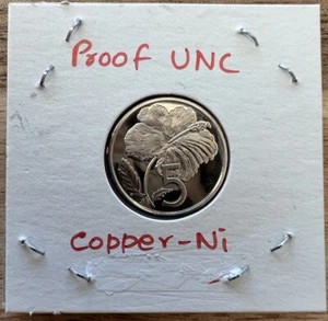 Cook Islands 5 Cents - Elizabeth II Proof UNC - Picture 1 of 4