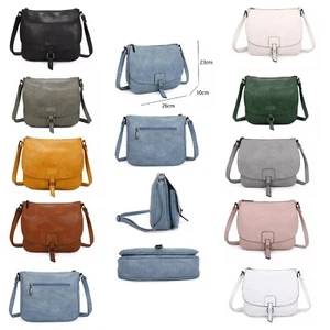 Neu Damen Frauen langer Riemen Umhängetasche Leder Schultertasche Handtasche - Bild 1 von 18