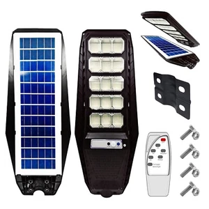 lampione solare faro stradale da 300W e 500W + telecomando e pannello integrato - Foto 1 di 17