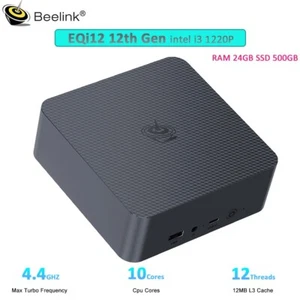 Beelink EQi12 12thGen Intel i3 1220P Offic PC RAM24GB SSD500GB DDR5 MiniComputer - Afbeelding 1 van 23