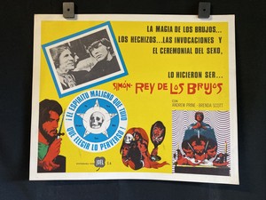 1971~ANDREW PRINE~ BRENDA SCOTT~Simon,King of the Witches~HORROR~ MX Lobby Card