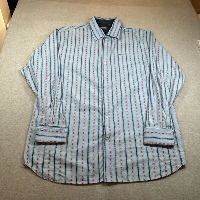 Vintage ENYCE Striped Button Up Dress Shirt Y2K Hip Hop Streetwear French Cuffs - Image 1 of 4