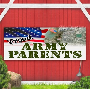 Proud Army Parents One-Sided Banner Sign with Grommets - Picture 1 of 1