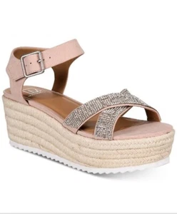 Material Mädchen Damen Brinny Plateau Espadrilles, Rouge Bling 8 M Neu im Karton - Bild 1 von 6