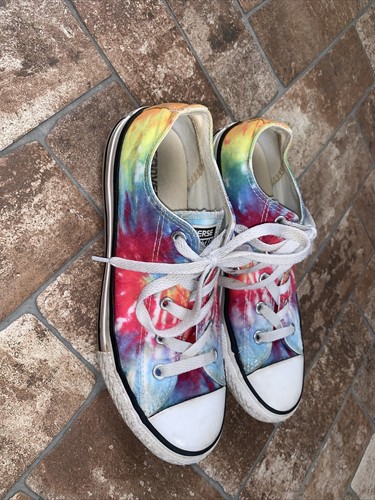 Youth Converse All Stars Tie Dye Low Top shoes Size 3 Colorful Vibrant