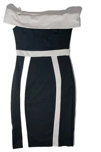 Schulterfreies figurbetontes Kleid Damen Freizeit Bandage kurz Gr. SMALL  - Bild 1 von 10