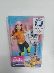 ✅ Barbie Olympische Spiele Tokio 2020 Skateboarder Puppe Versand 🙂 kostenlos - Bild 1 von 6