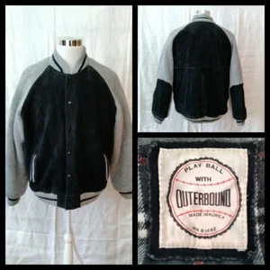 Outerbound Vintage Jacket Men's Extra Large Black & Grey Lined Coat Inv#Z3105 - Picture 1 of 8