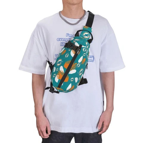Miami Dolphins Hawaii Crossbody Backpack Single Shoulder Bag Chest Bags Cover