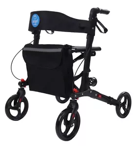 Angel Mobility AMR008 Lightweight Folding Rollator Mobility Walker With Seat - Picture 1 of 6
