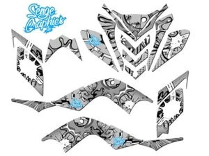 2009-2012 RAPTOR 700 ZANY White Senge Graphics Kit Compatible with Yamaha - Picture 1 of 7