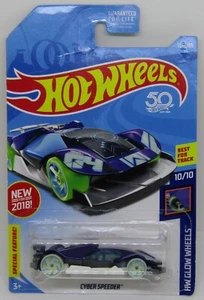 Cyber Speeder Purple Hot Wheels Glow Wheels Diecast Car NEW - Picture 1 of 3