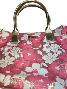Kate Spade New York Pinkgold Blumenmuster Brokat Tasche/Handtasche Handtasche - Bild 1 von 13