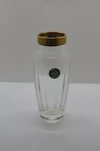 Vaso Lenox Autunno Cristallo Piombo Oro Piombo Bocciola Bocciola Oro 24K Finitura Oro Adesivo Originale Attaccato - Foto 1 di 3
