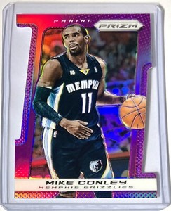 Mike Conley 2013-14 Panini Prizm PURPLE DIE CUT /49 Prizms REFRACTOR GRIT GRIND