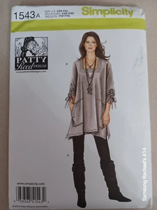 Simplicity Pattern 1543 Patty Reed Misses' Loose Tunic Leggings Sizes XXS-XXL - Picture 1 of 2
