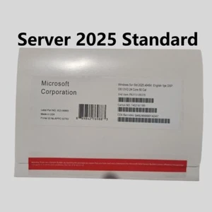 Microsoft Windows Server 2025 Standard 64Bit 24 Core 50 CALs DVD With Key Sealed - Picture 1 of 2