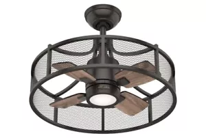Hunter 21" Noble Bronze Convertible Wall Control LED Light Ceiling Fan - Picture 1 of 2